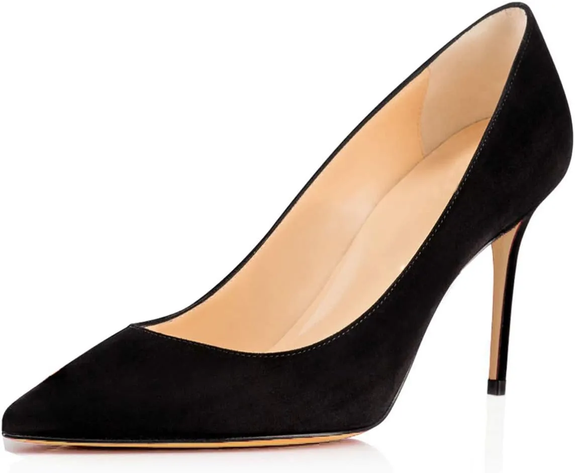 YODEKS Women's High Heel Pumps Pointed Toe Classic 85mm Stiletto Heels Patent Party Dress Shoes