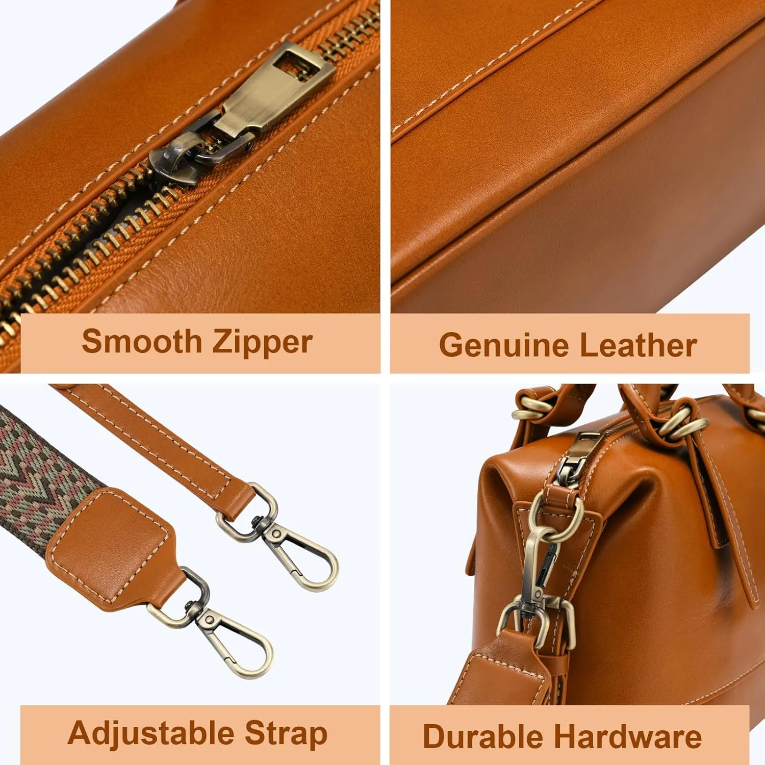 Yonami Women's Genuine Leather Crossbody Bag - Compact & Lightweight Designer Handbags