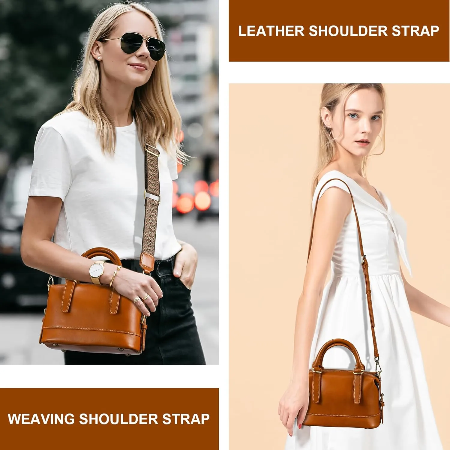 Yonami Women's Genuine Leather Crossbody Bag - Compact & Lightweight Designer Handbags