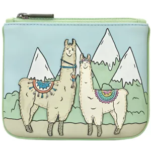 Yoshi Llamas Green Leather Zip Top Purse