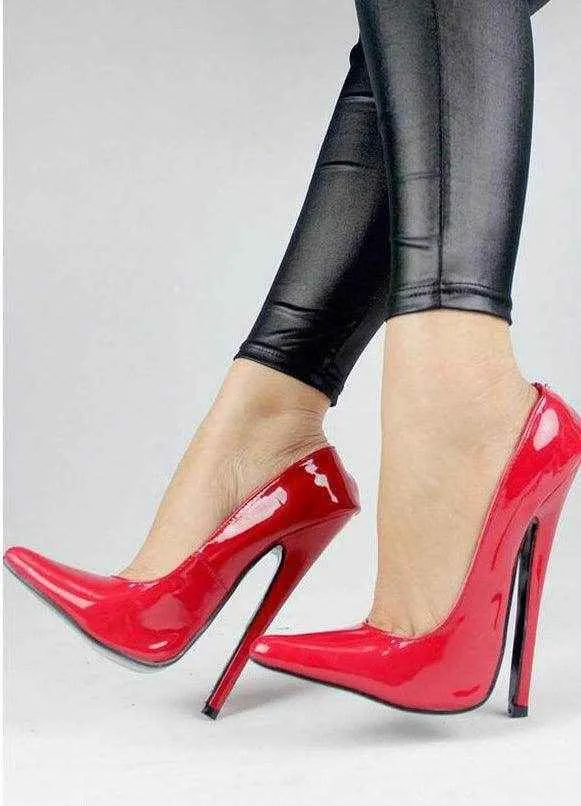 Your Shiny Clothes Patent Leather 18 cm High Heel Stilettos