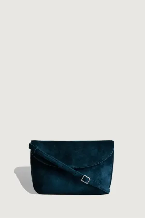 Yu Mei Keriana Clutch - Blue Navy Suede