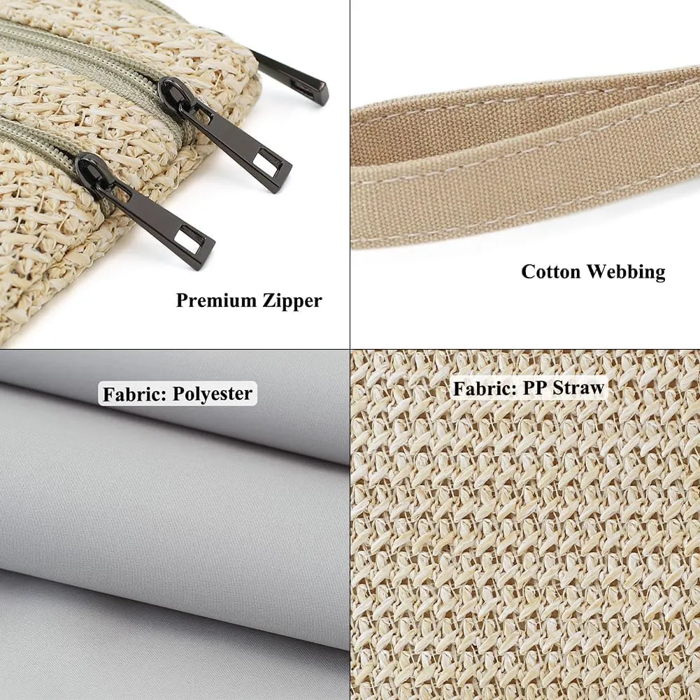 Zip Clutch Purse with Detachable Strap