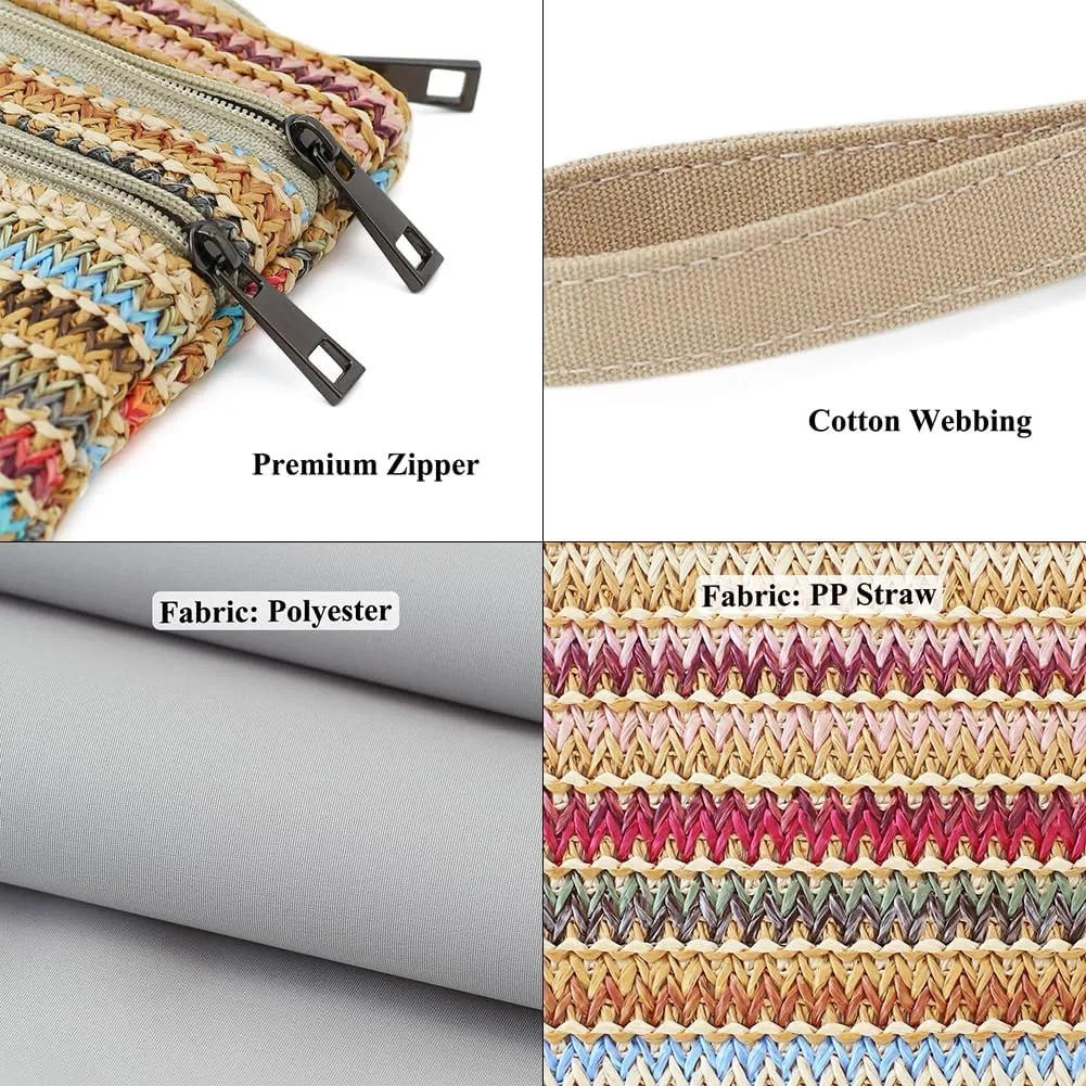 Zip Clutch Purse with Detachable Strap