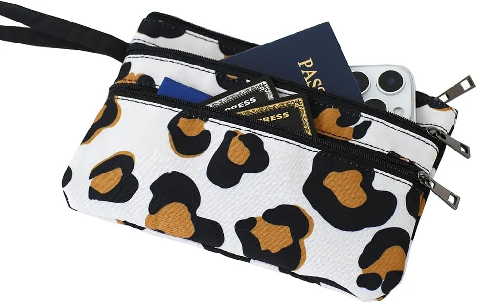 Zip Clutch Purse with Detachable Strap