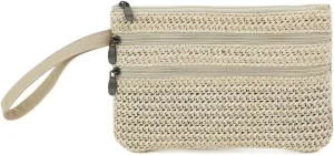 Zip Clutch Purse with Detachable Strap
