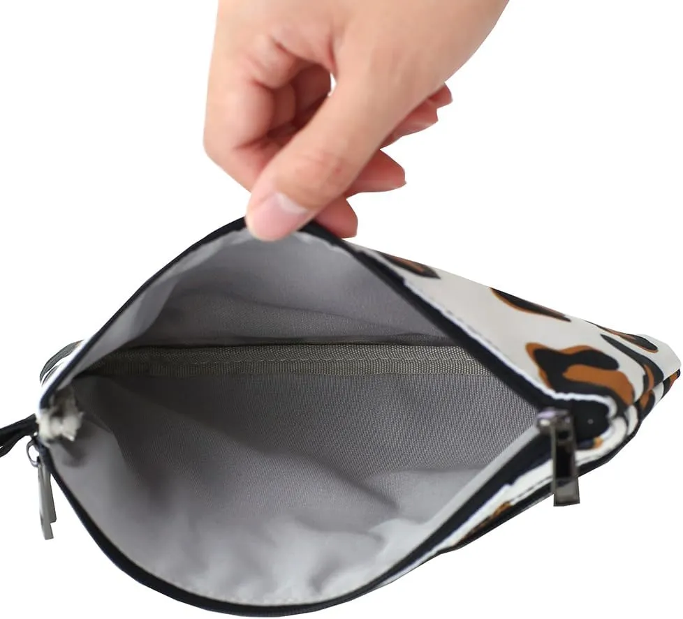 Zip Clutch Purse with Detachable Strap