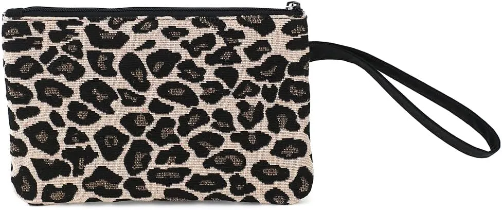 Zip Clutch Purse with Detachable Strap