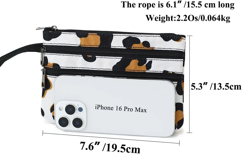 Zip Clutch Purse with Detachable Strap