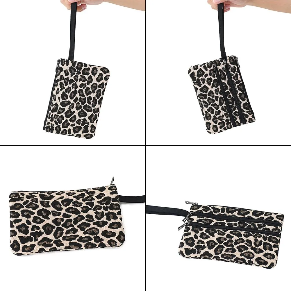 Zip Clutch Purse with Detachable Strap
