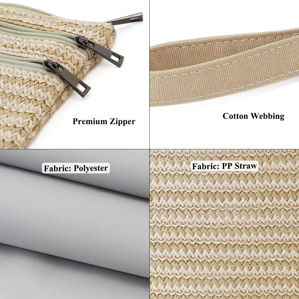 Zip Clutch Purse with Detachable Strap