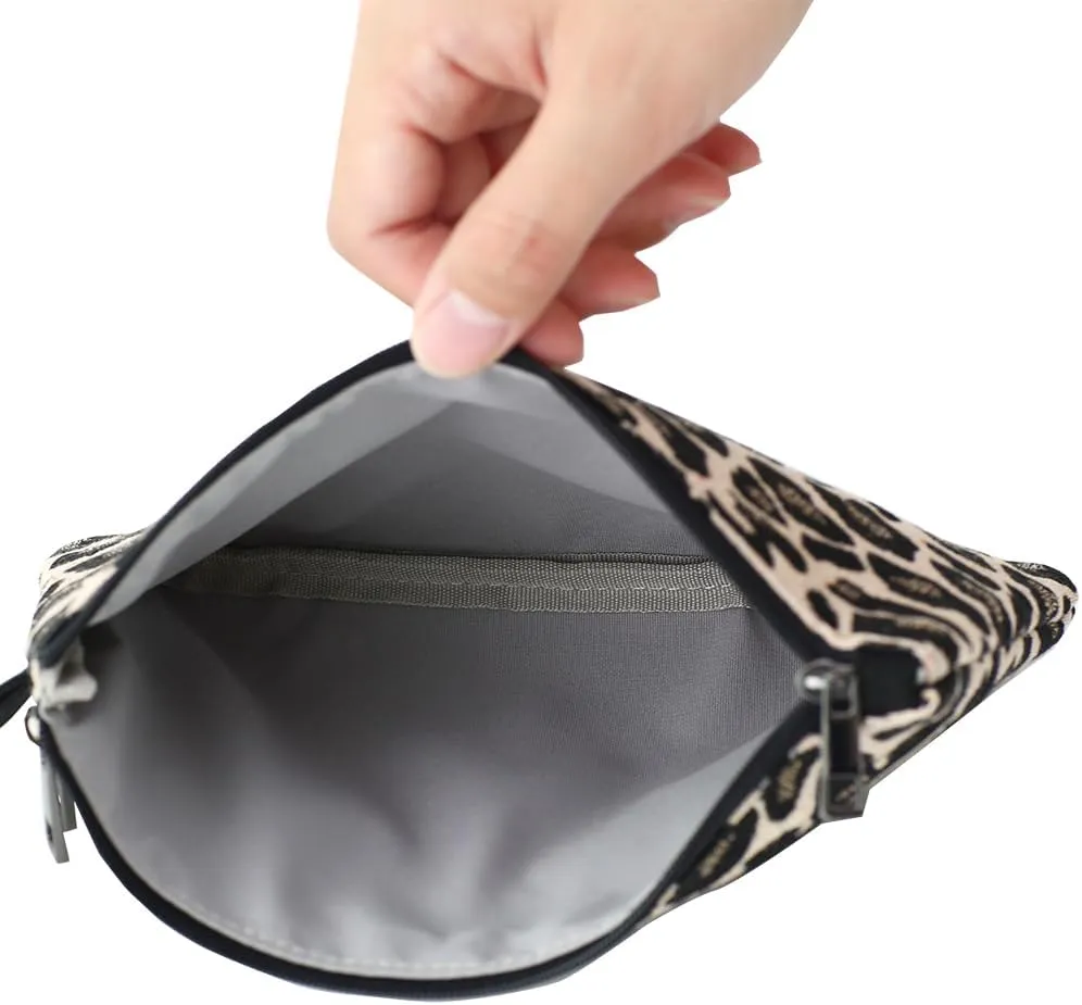 Zip Clutch Purse with Detachable Strap