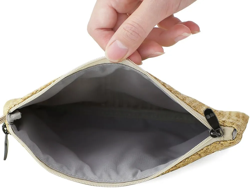Zip Clutch Purse with Detachable Strap