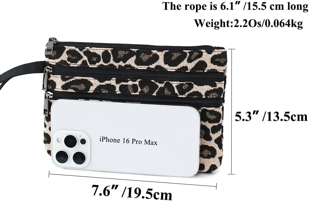 Zip Clutch Purse with Detachable Strap