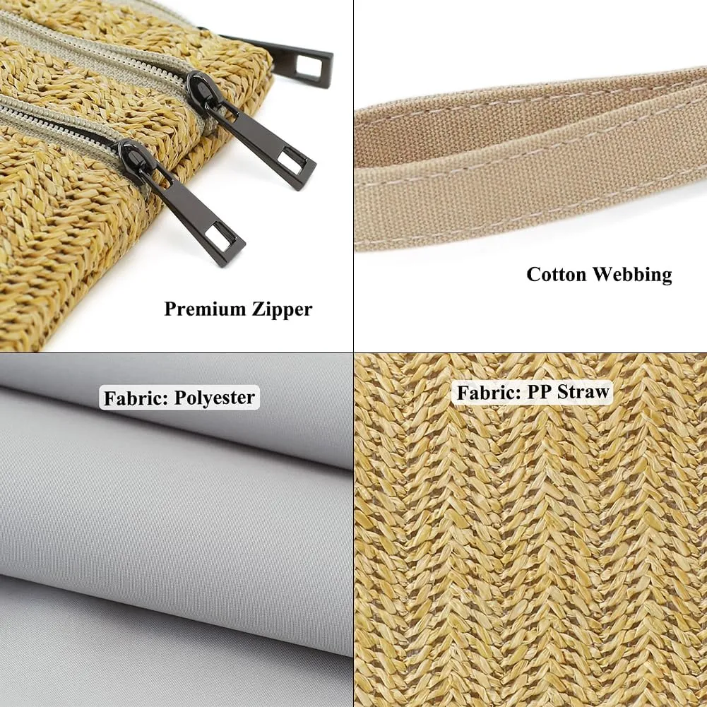 Zip Clutch Purse with Detachable Strap