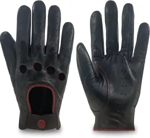 ZLUXURQ Womens Vintage TouchScreen Leather Driving Gloves Unlined -Soft And Thin Quality Italian Lambskin